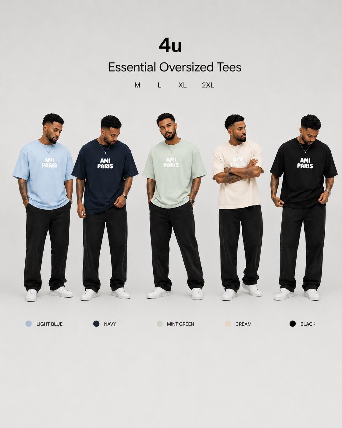 تیشرت مردانه طرح AMI