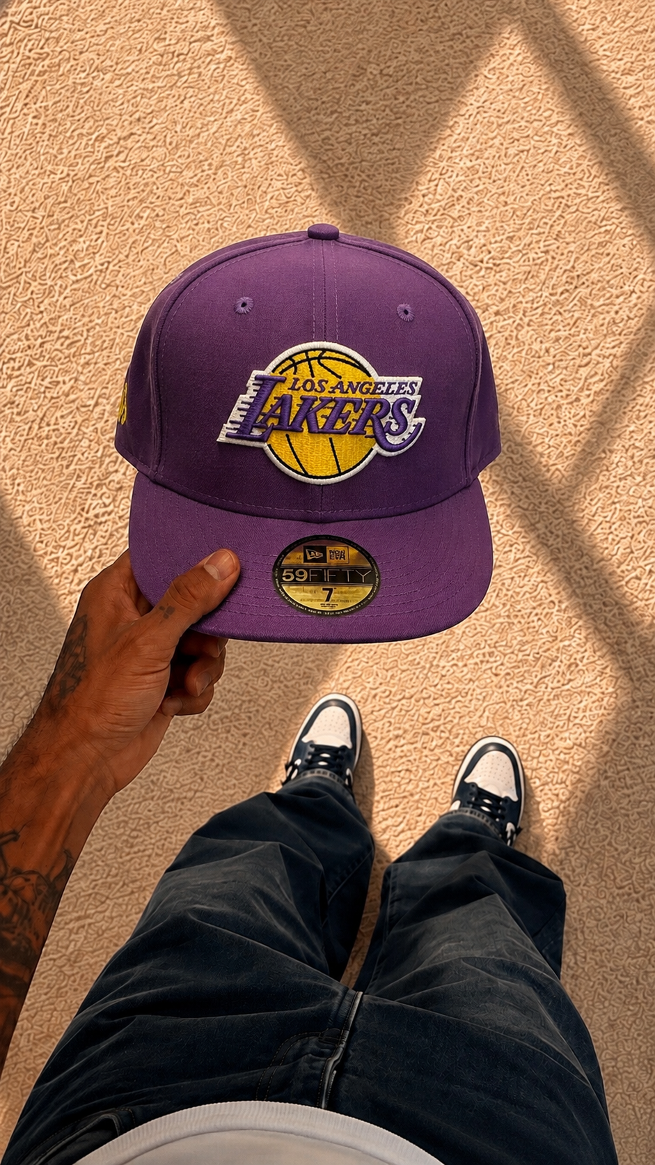 کلاه کپ Los Angeles Laker بنفش مدل فلت