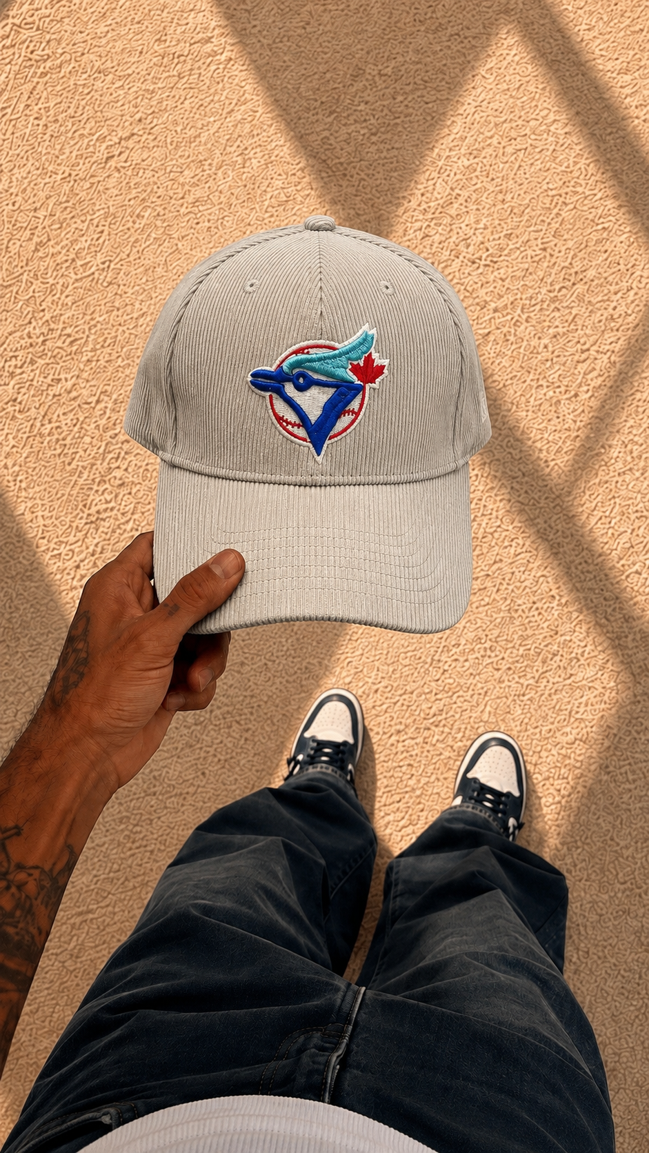 کلاه کپ Toronto Blue Jays طوسی مدل فلت