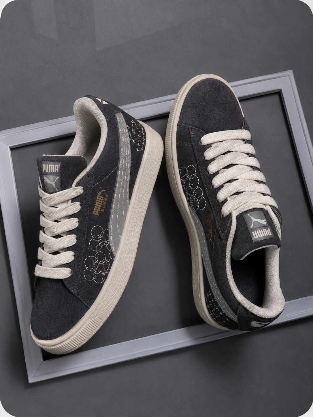 کفش پوما Suede مشکی طوسی