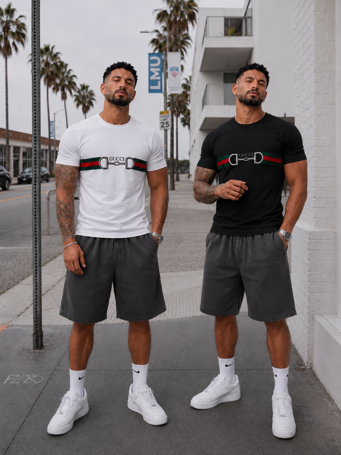 تیشرت مردانه گوچی طرح Horsebit